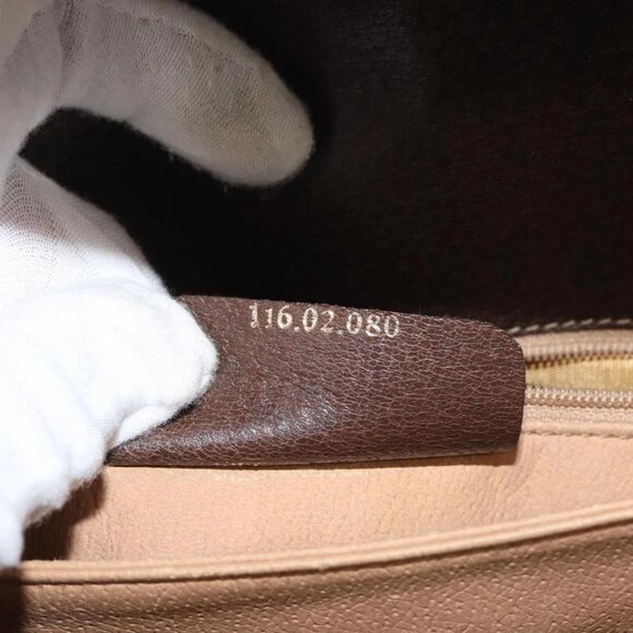 GUCCI GG Supreme Hand Bag PVC Beige Gold 116 02 080 Auth BA6160 - Picture 2 of 15